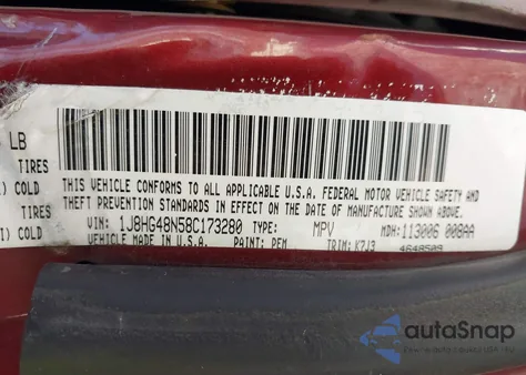 2008 Jeep Commander Sport from USA, damaged, VIN 1J8HG48N58C173280